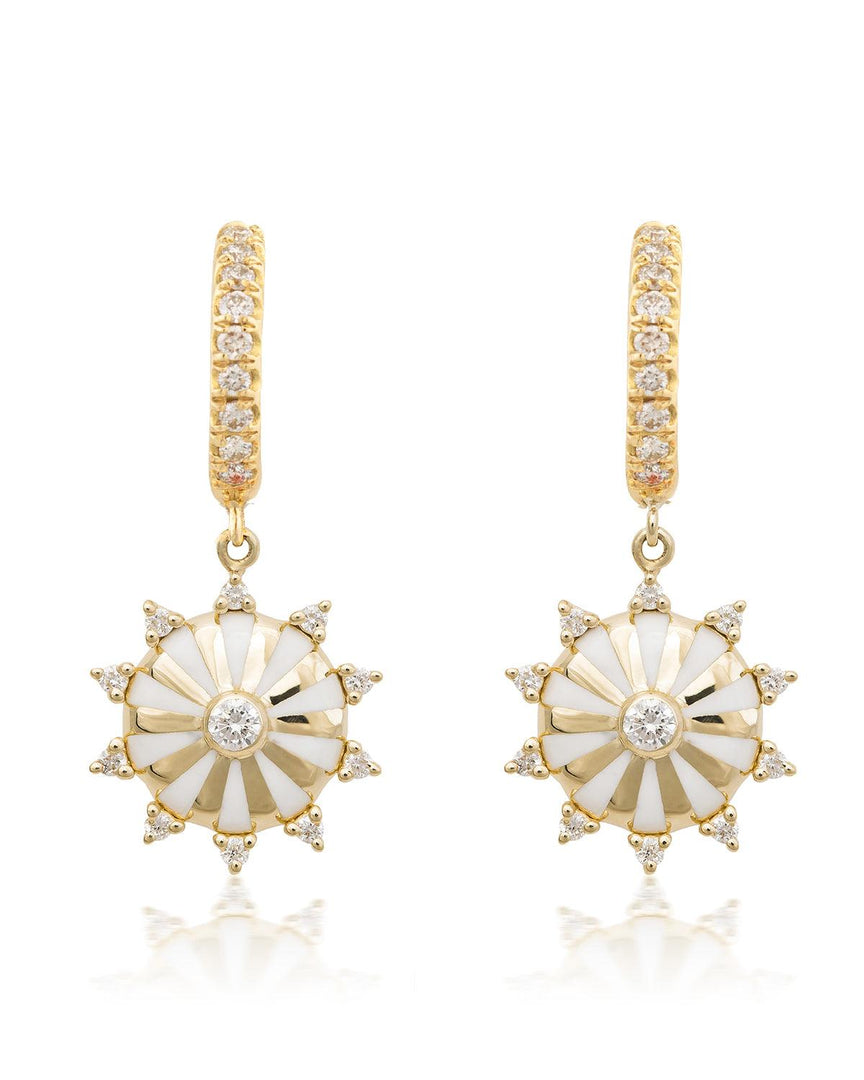 Mini Mila Sun Earrings with Diamonds