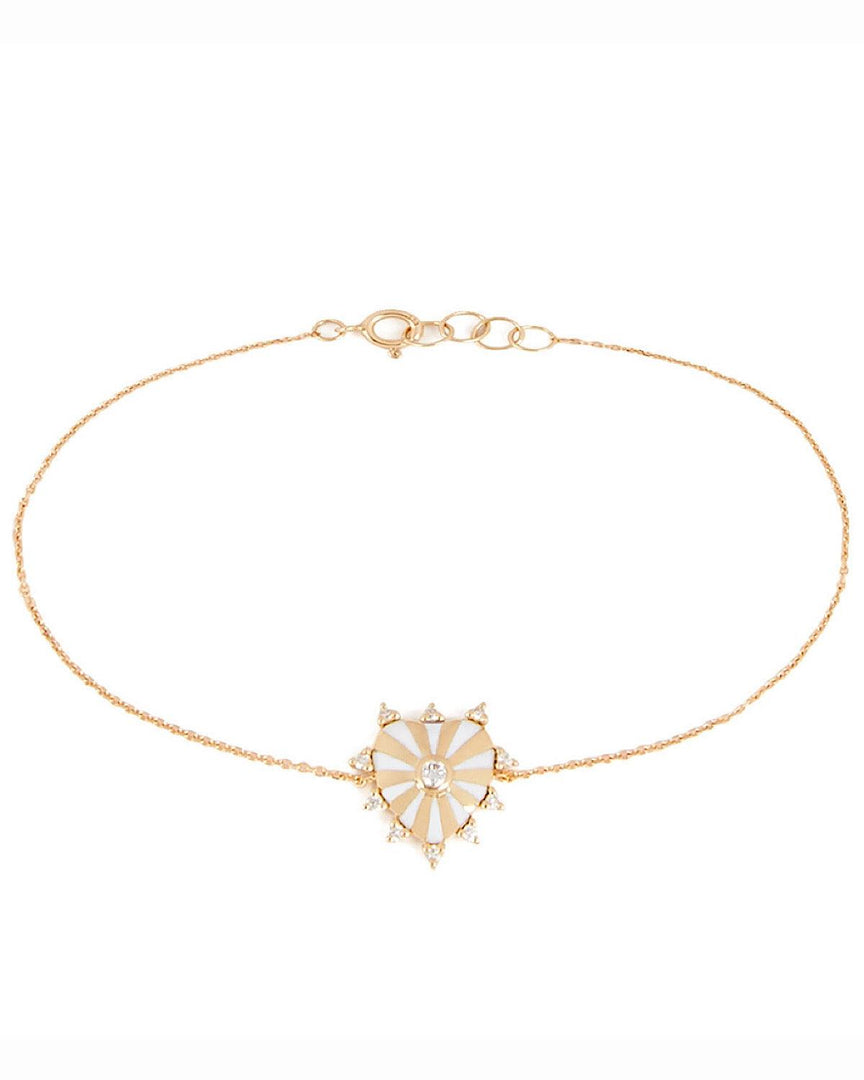 Mini Mila Heart Bracelet with Diamonds