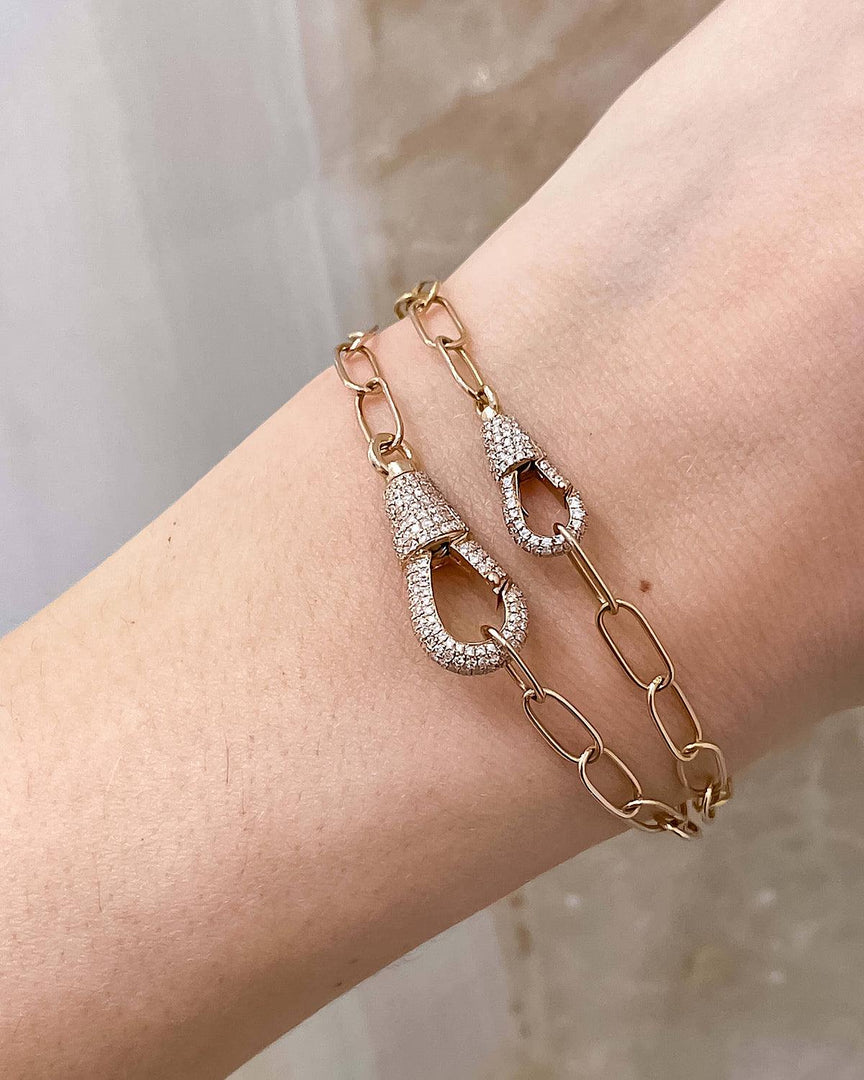 Large Diamond Hook Bracelet