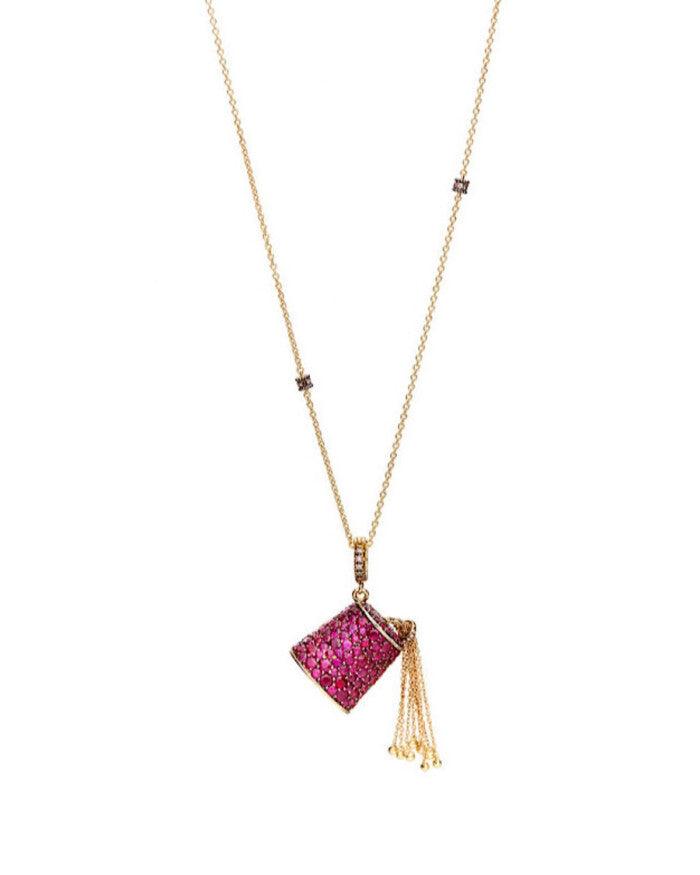 Small Ruby Tarbouche Pendant