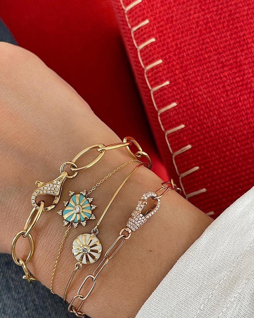 Mini Mila Heart Bracelet with Diamonds