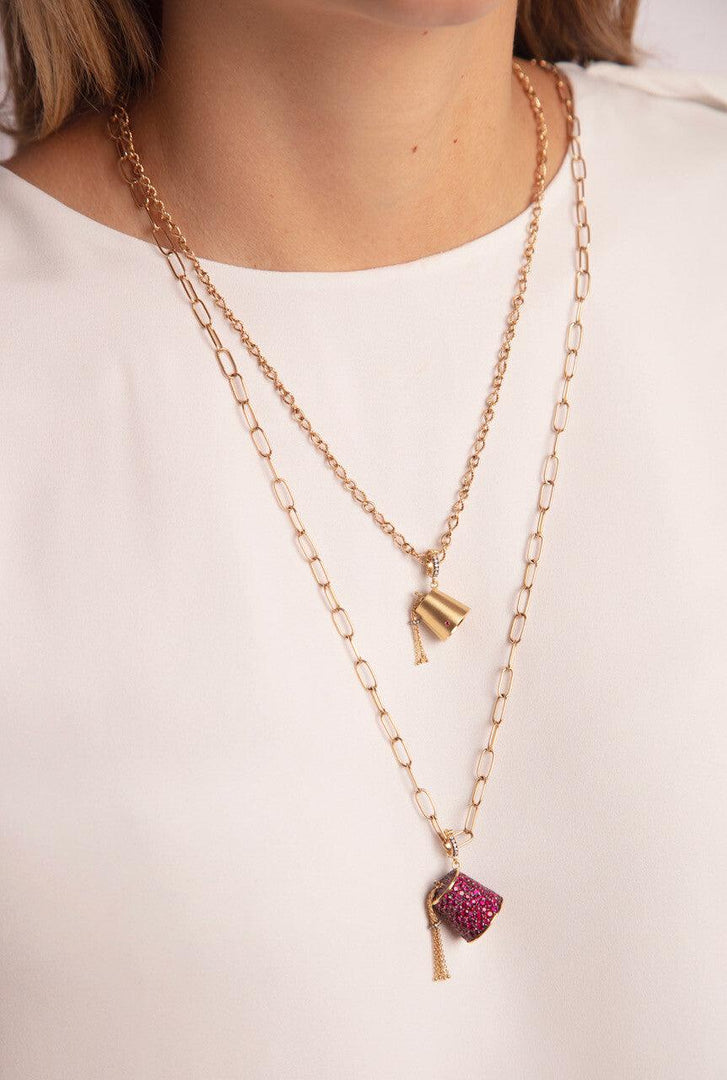Small Ruby Tarbouche Pendant