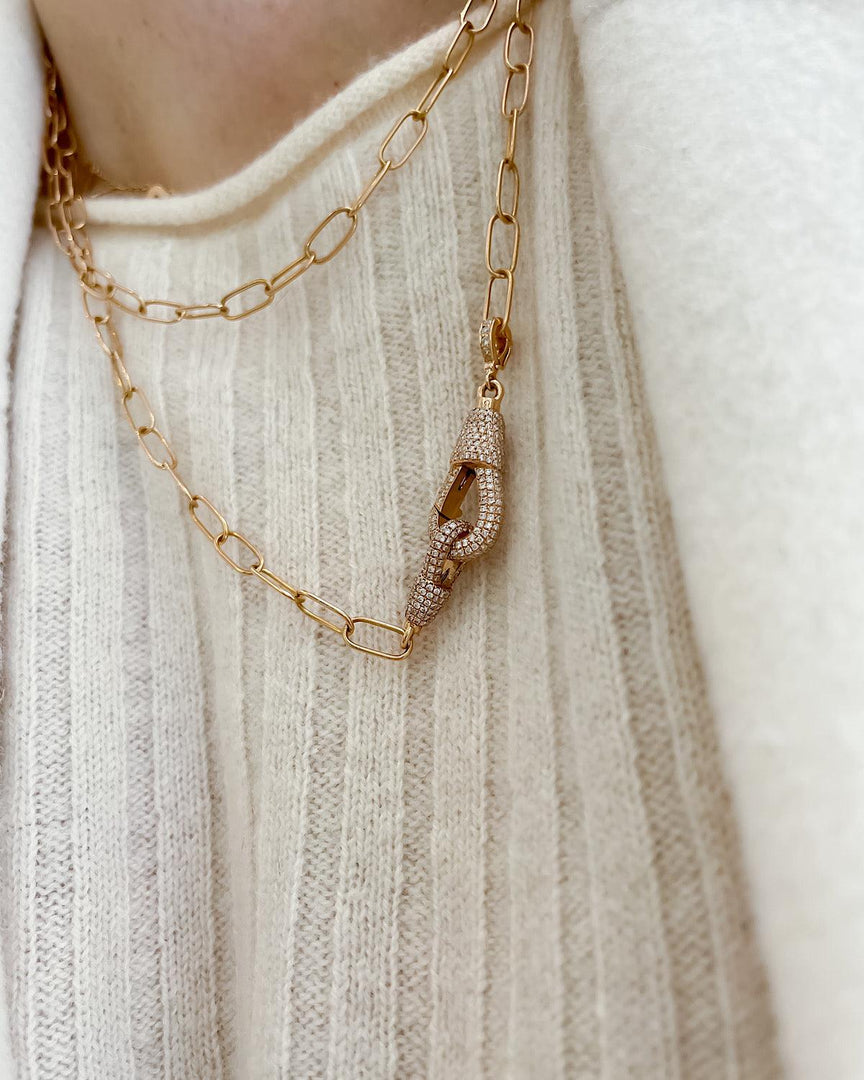 Small Diamond Hook Chain 90cm