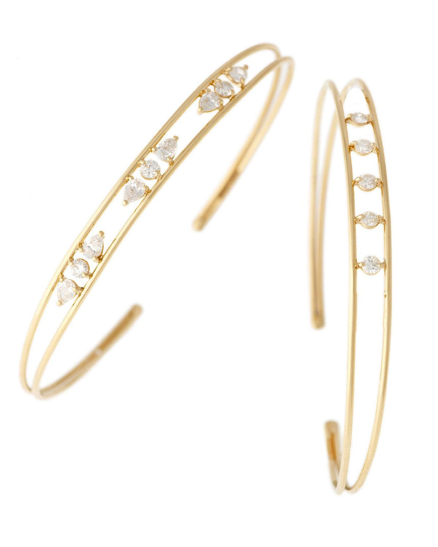 Triple Pear and Round Diamonds Bracelet