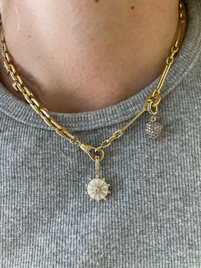 Brown Diamond Heart Pendant