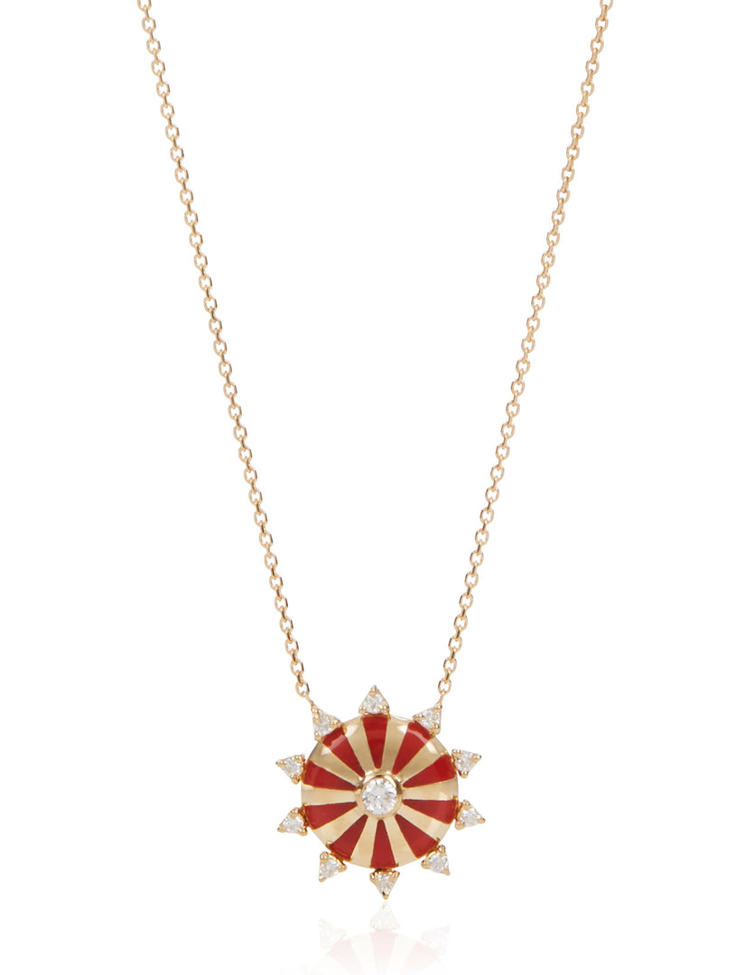 Mini Mila Sun Necklace with Diamonds