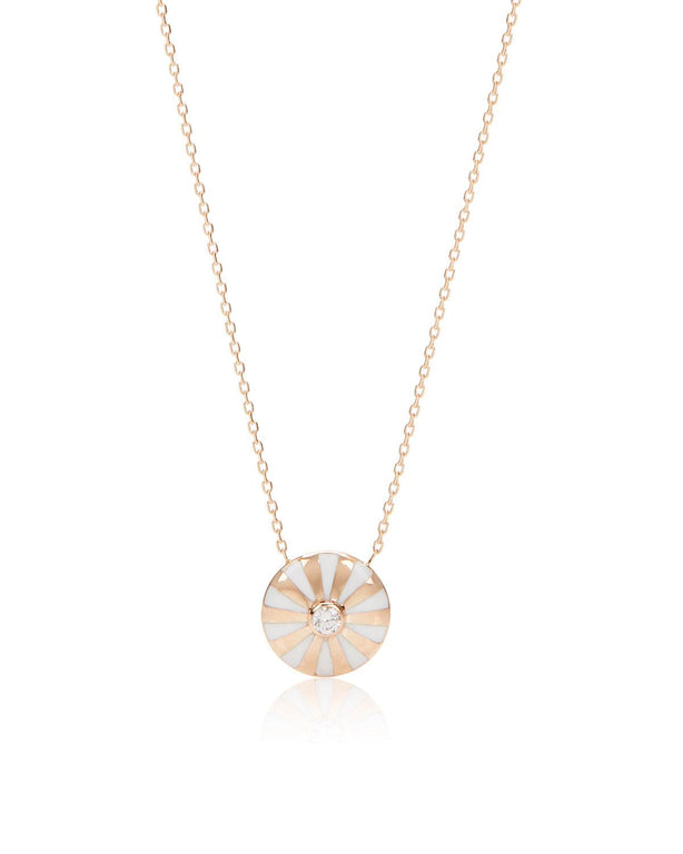 Mini Mila Sun Necklace - Yellow Gold