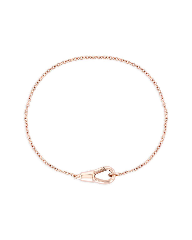 Small Gold Hook Bracelet on simple chain