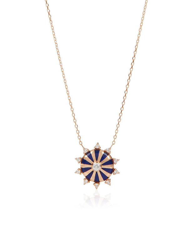 Mini Mila Sun Necklace with Diamonds