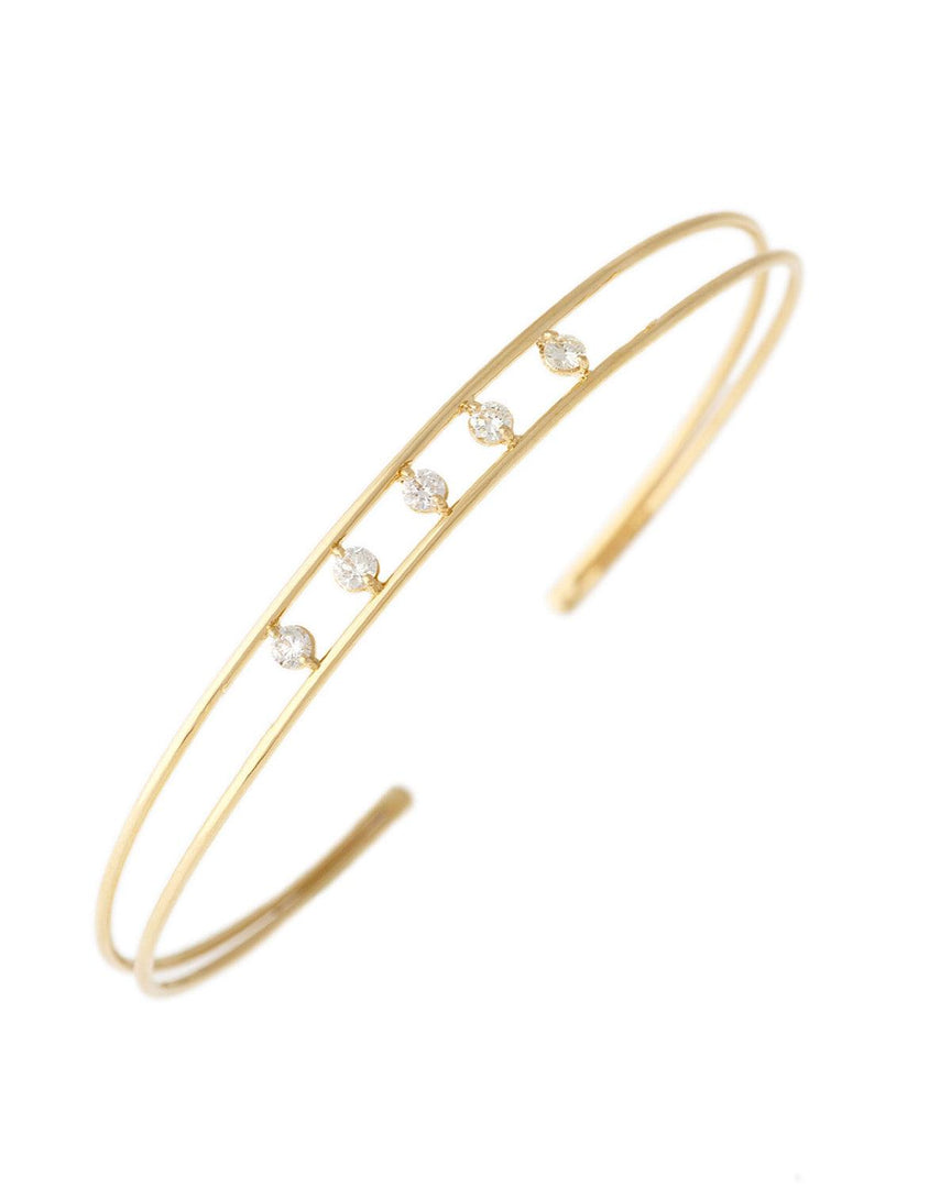 5 Diamonds Bracelet- Yellow Gold