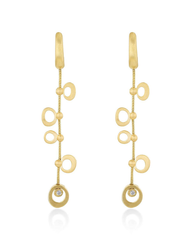 Muse Dangling Earrings- Yellow Gold