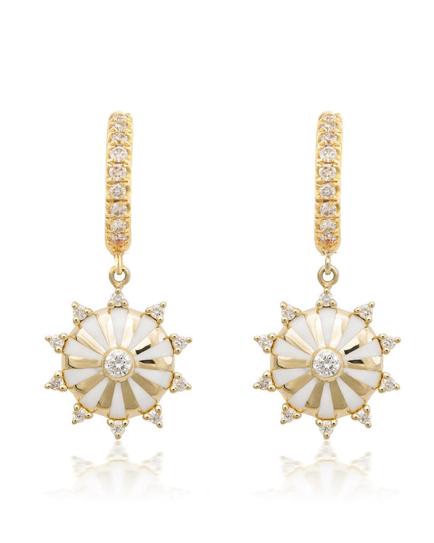 Mini Mila Sun Earrings with Diamonds