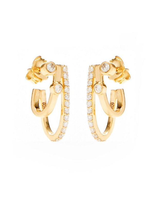 3 in 1 Earrings All Gold