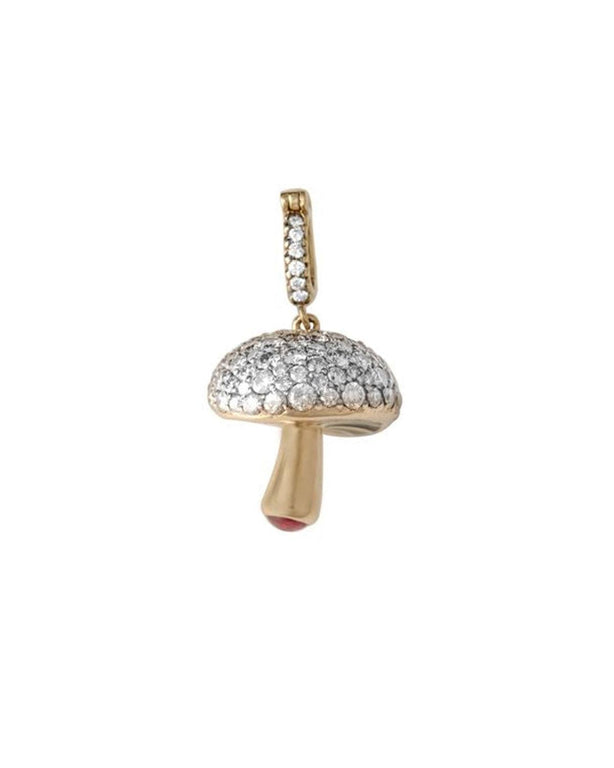 Mushroom Pendant, Full Pave