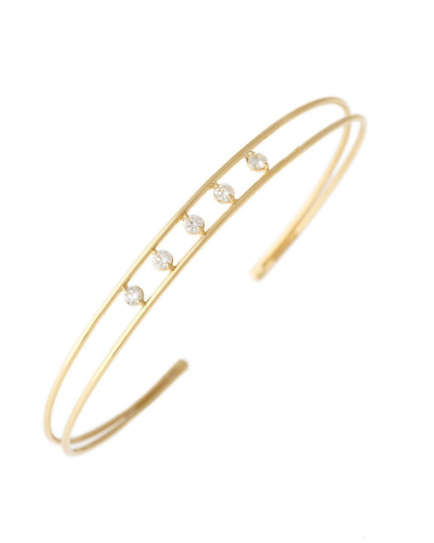 5 Diamonds Bracelet- Rose Gold