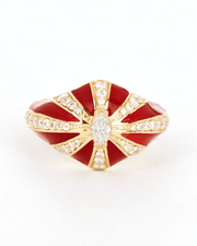 Lila Ring, Red Enamel