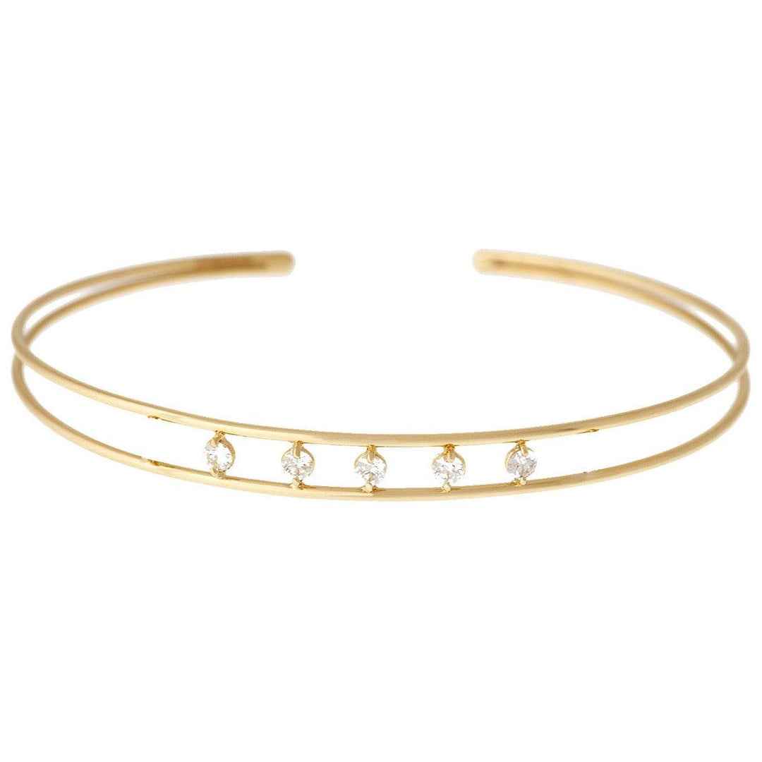 5 Diamonds Bracelet- Yellow Gold