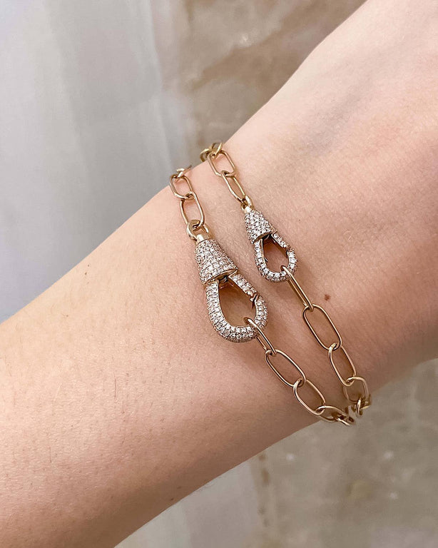 Large Diamond Hook Bracelet
