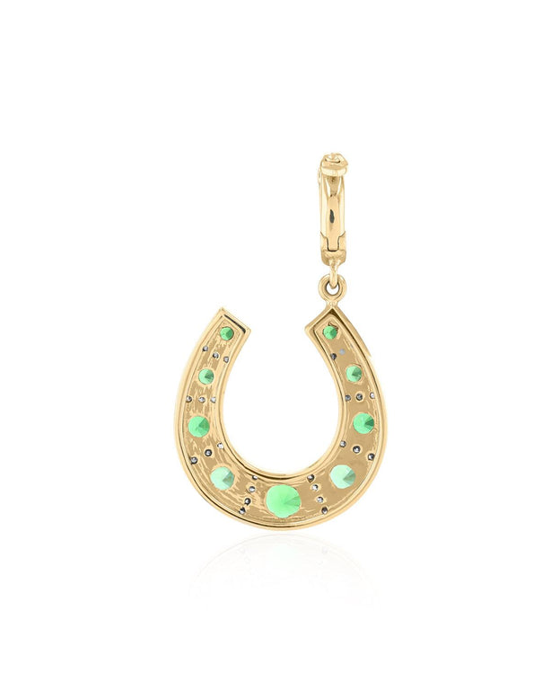 Horseshoe Pendant, Emerald