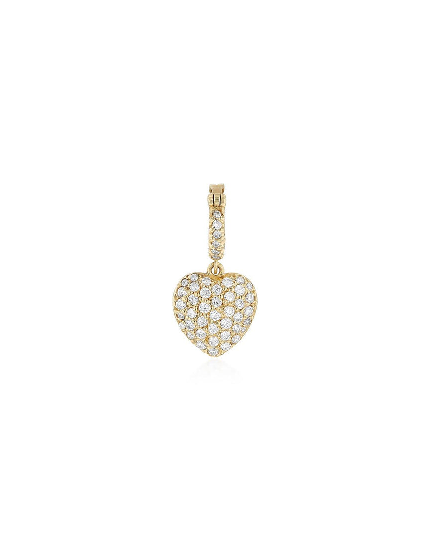 Heart Pendant, White Diamonds