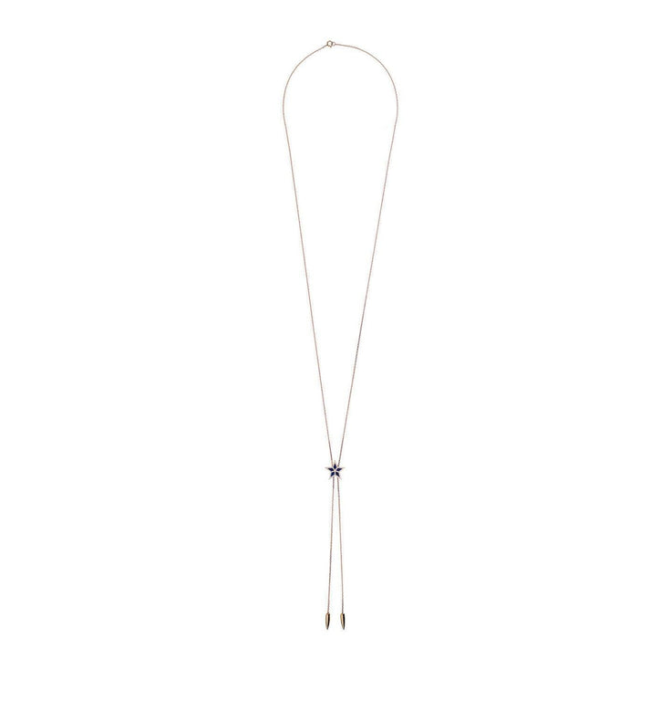 Enamel Star Cravate, Lapis Blue Enamel