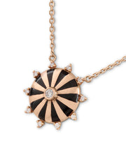 Small Mila Sun Necklace with Diamonds