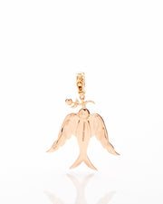 Alicia Bird Pendant- Brown Diamonds, Black Enamel