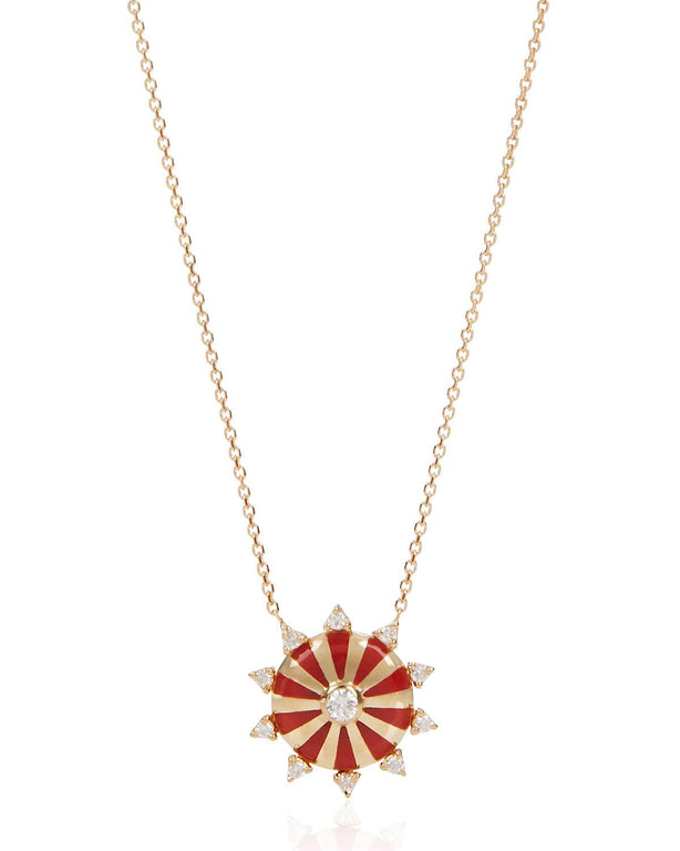 Mini Mila Sun Necklace with Diamonds