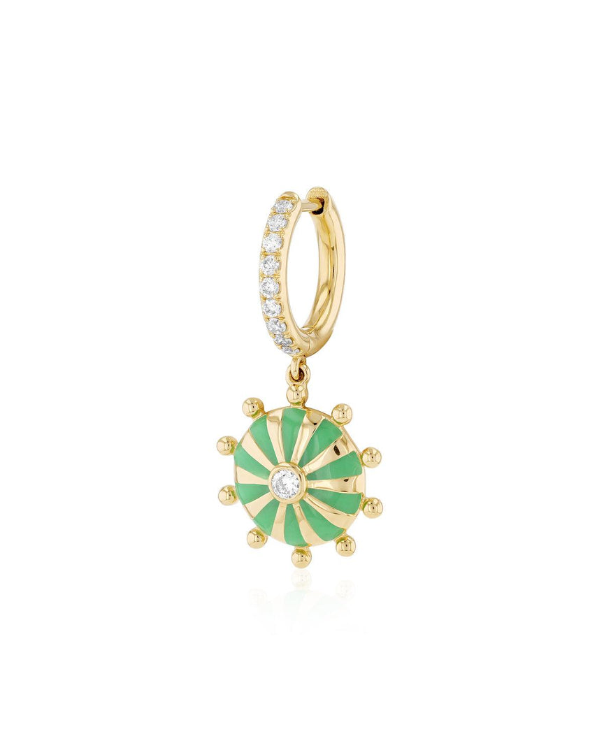 Mini Mila Sun Earrings with Gold Beads