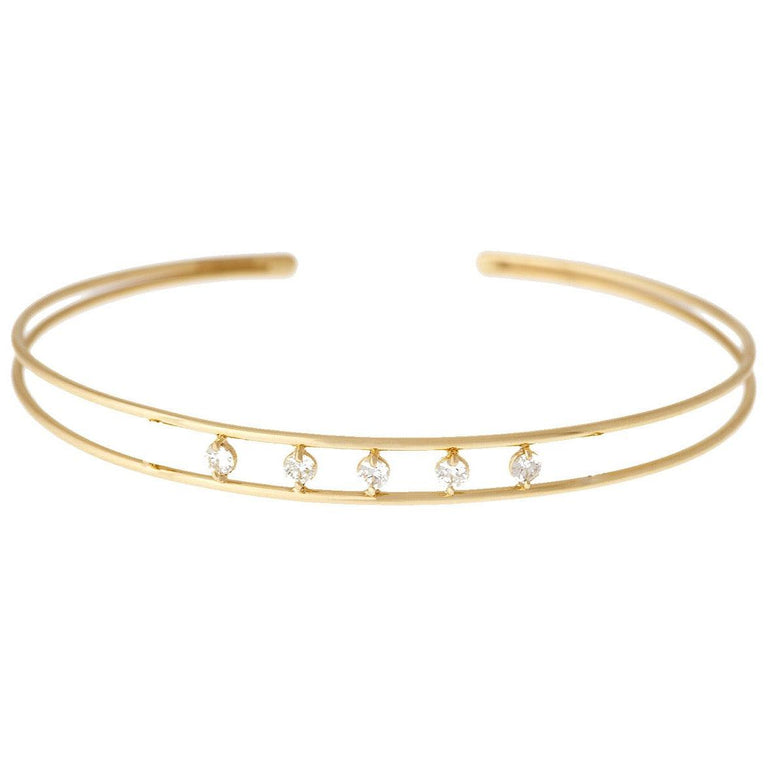 5 Diamonds Bracelet- Rose Gold
