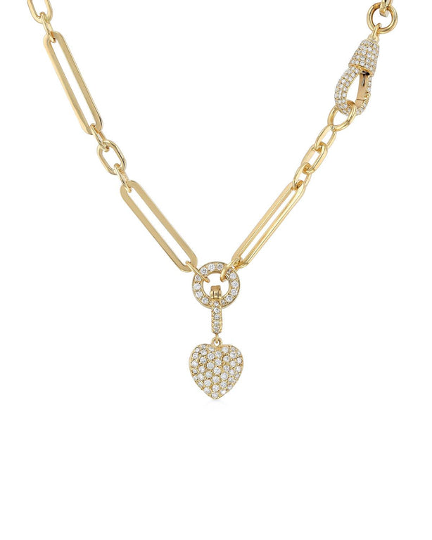 Chunky Chain- White Diamond Lock