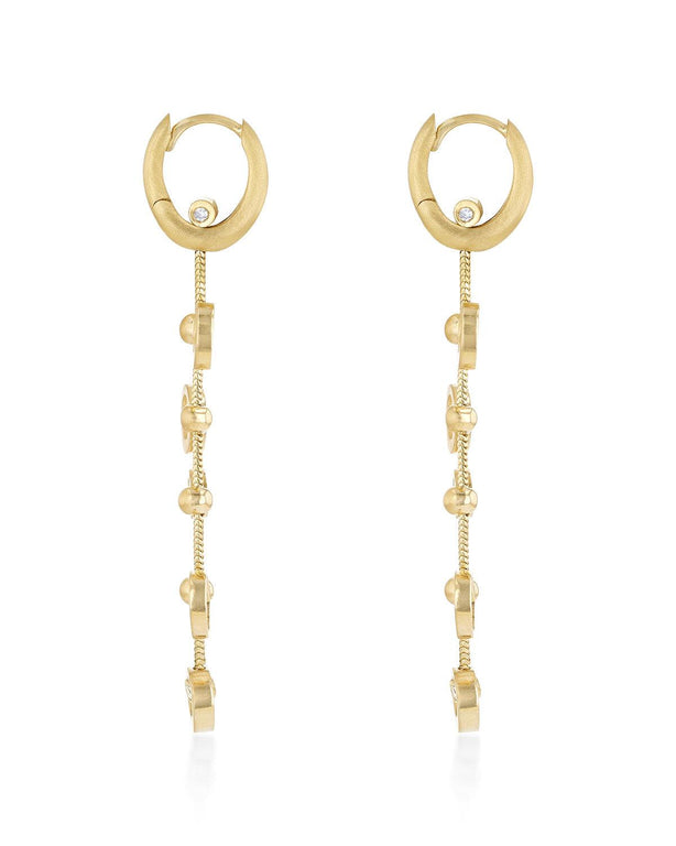 Muse Dangling Earrings- Yellow Gold