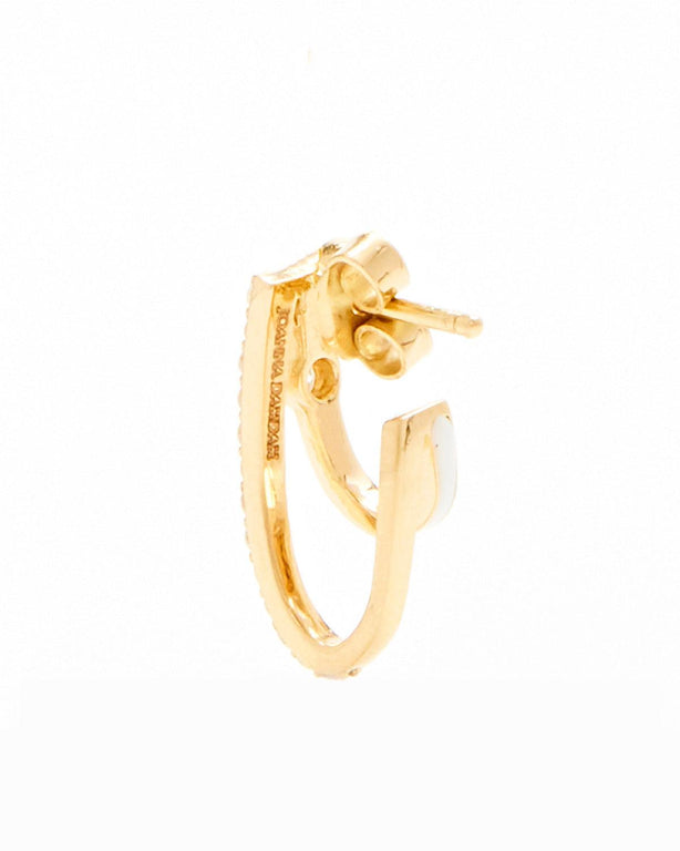 3 in 1 Earrings White Enamel