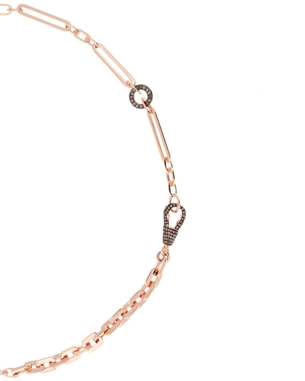 Chunky Chain- Brown Diamond Lock