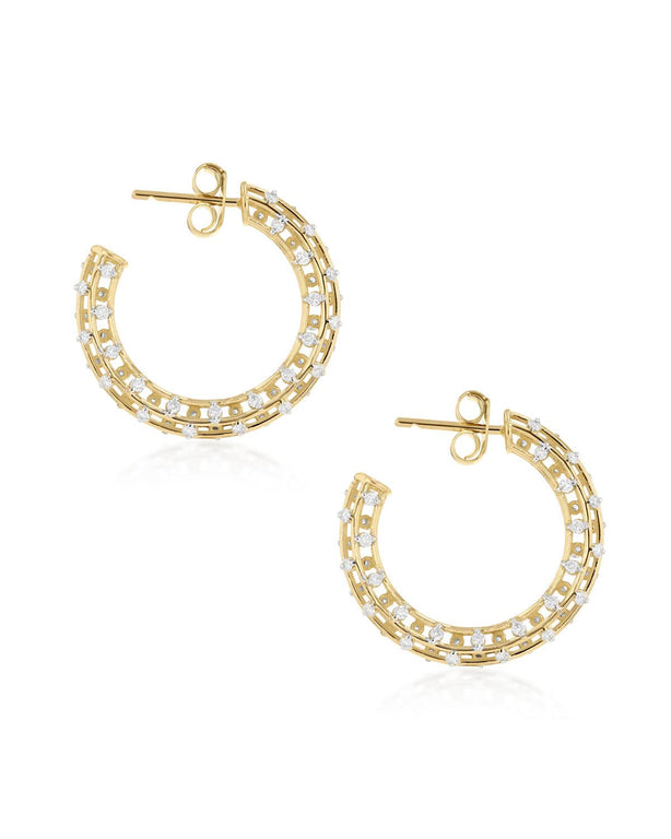Cage Hoop Earrings Size 2