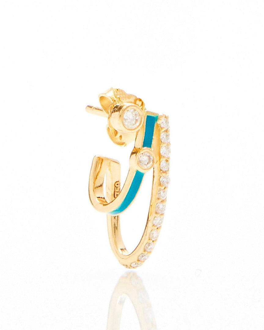 3 in 1 Earrings Turquoise Enamel