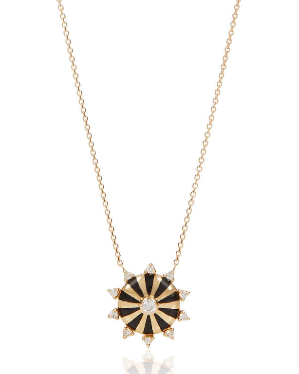 Mini Mila Sun Necklace with Diamonds