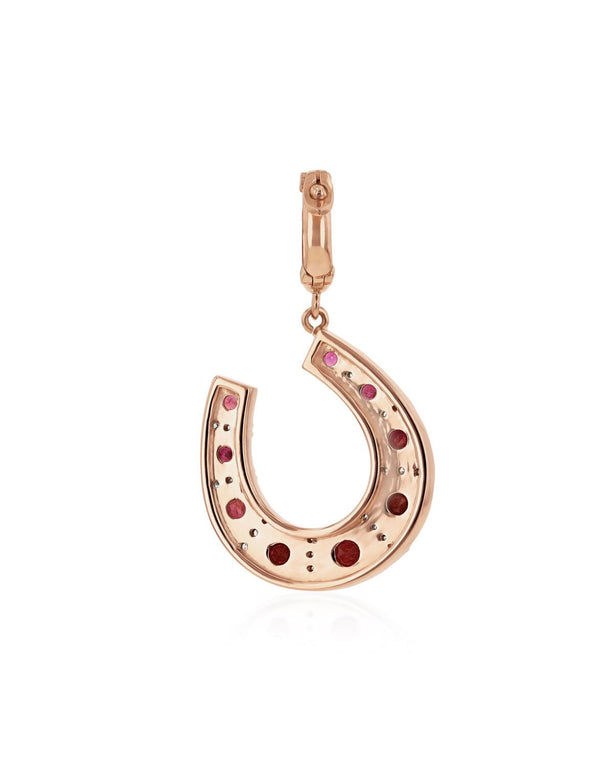 Horseshoe Pendant, Ruby
