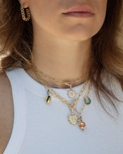 Mushroom Pendant, Scattered Diamonds