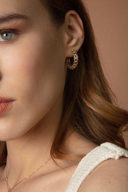 Cage Hoop Earrings Size 2