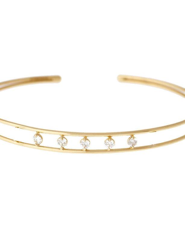 5 Diamonds Bracelet- Yellow Gold