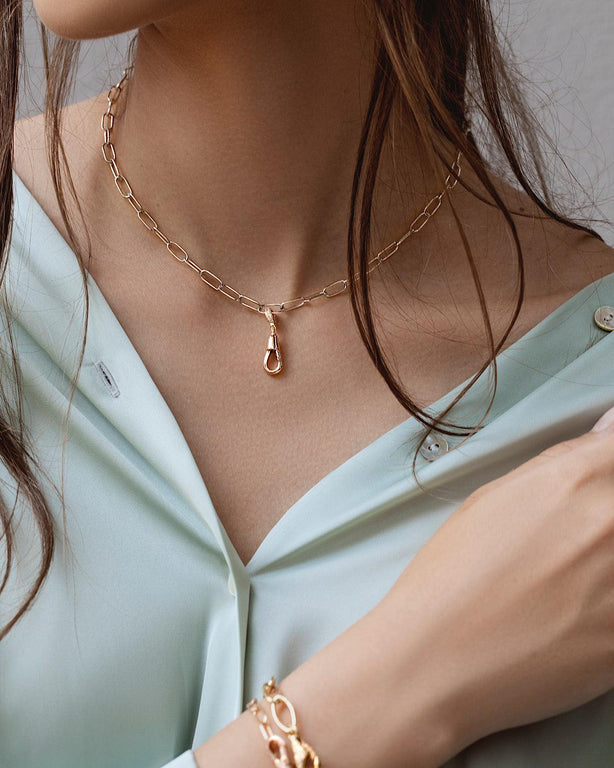 Small Hook Pendant Gold