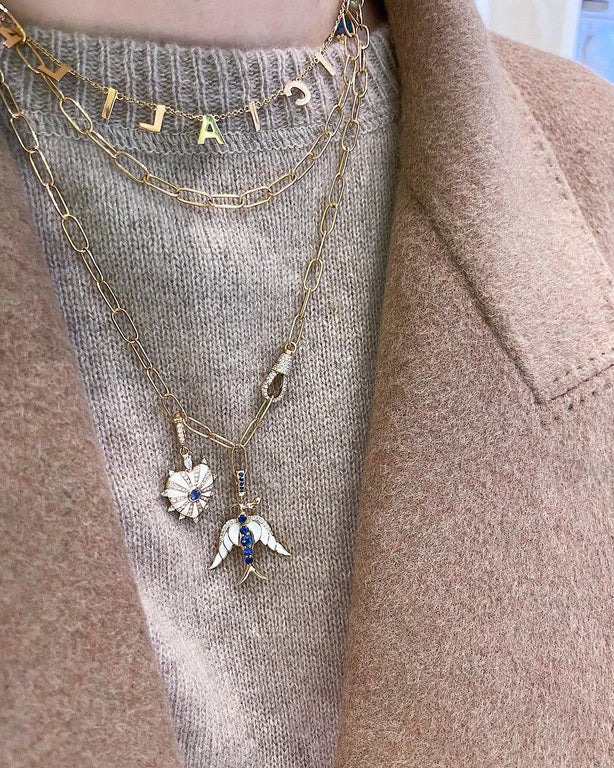 Small Diamond Hook Chain 90cm