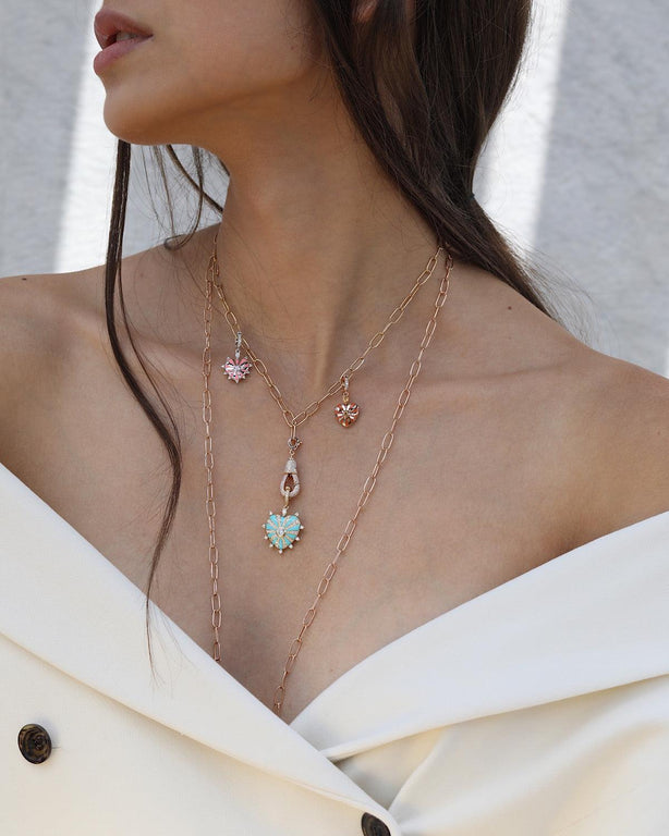 Large Diamond Hook Pendant