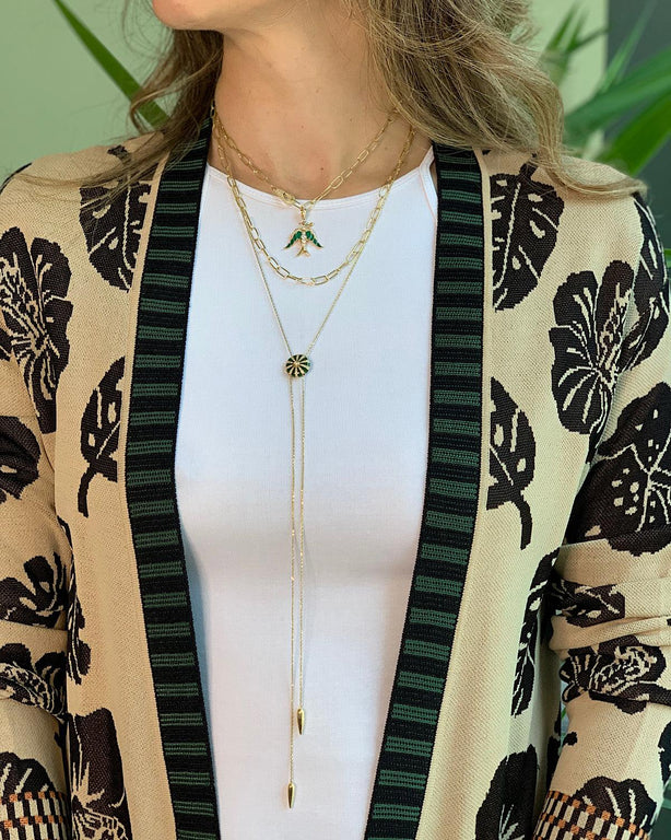 Small Diamond Hook Chain 90cm