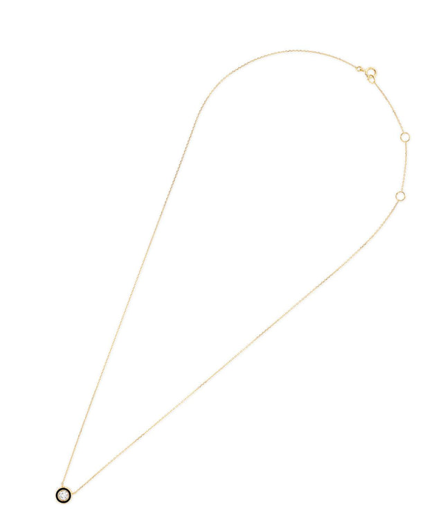 Enamel Diamond Necklace