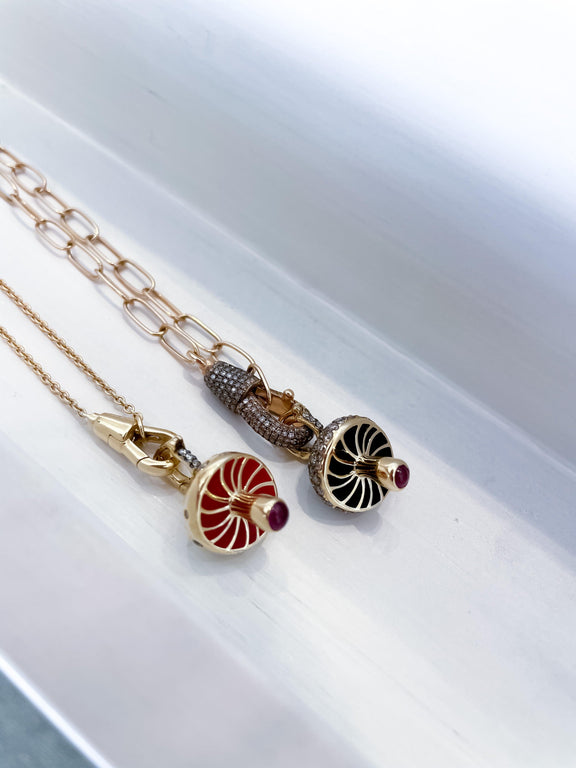 Mushroom Pendant, Full Pave