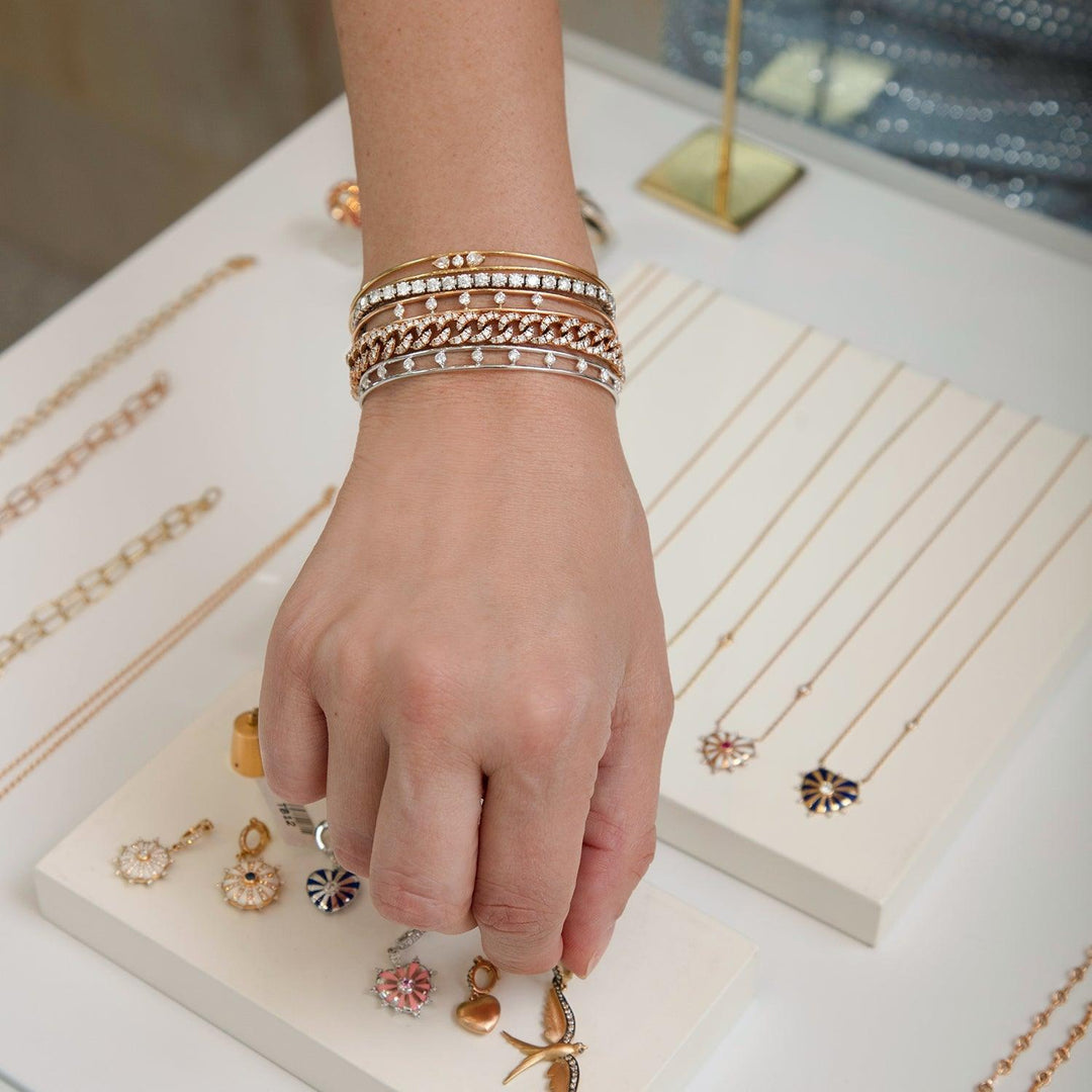5 Diamonds Bracelet- Yellow Gold