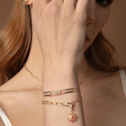 Triple Pear and Round Diamonds Bracelet