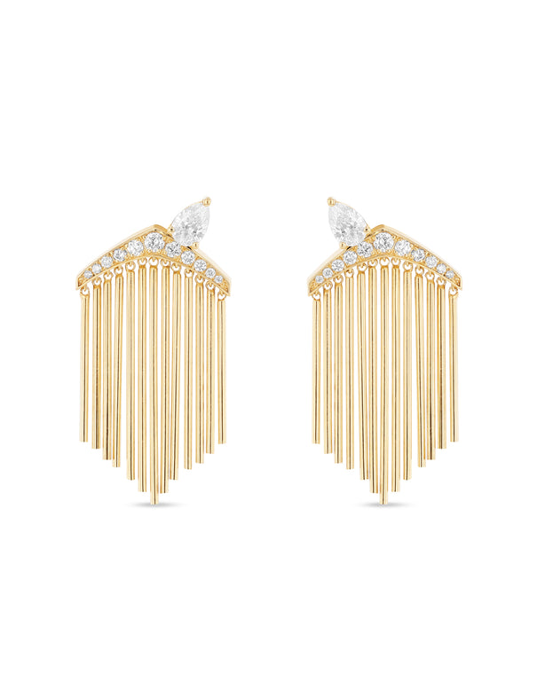Merveilles Fringe Earrings Short